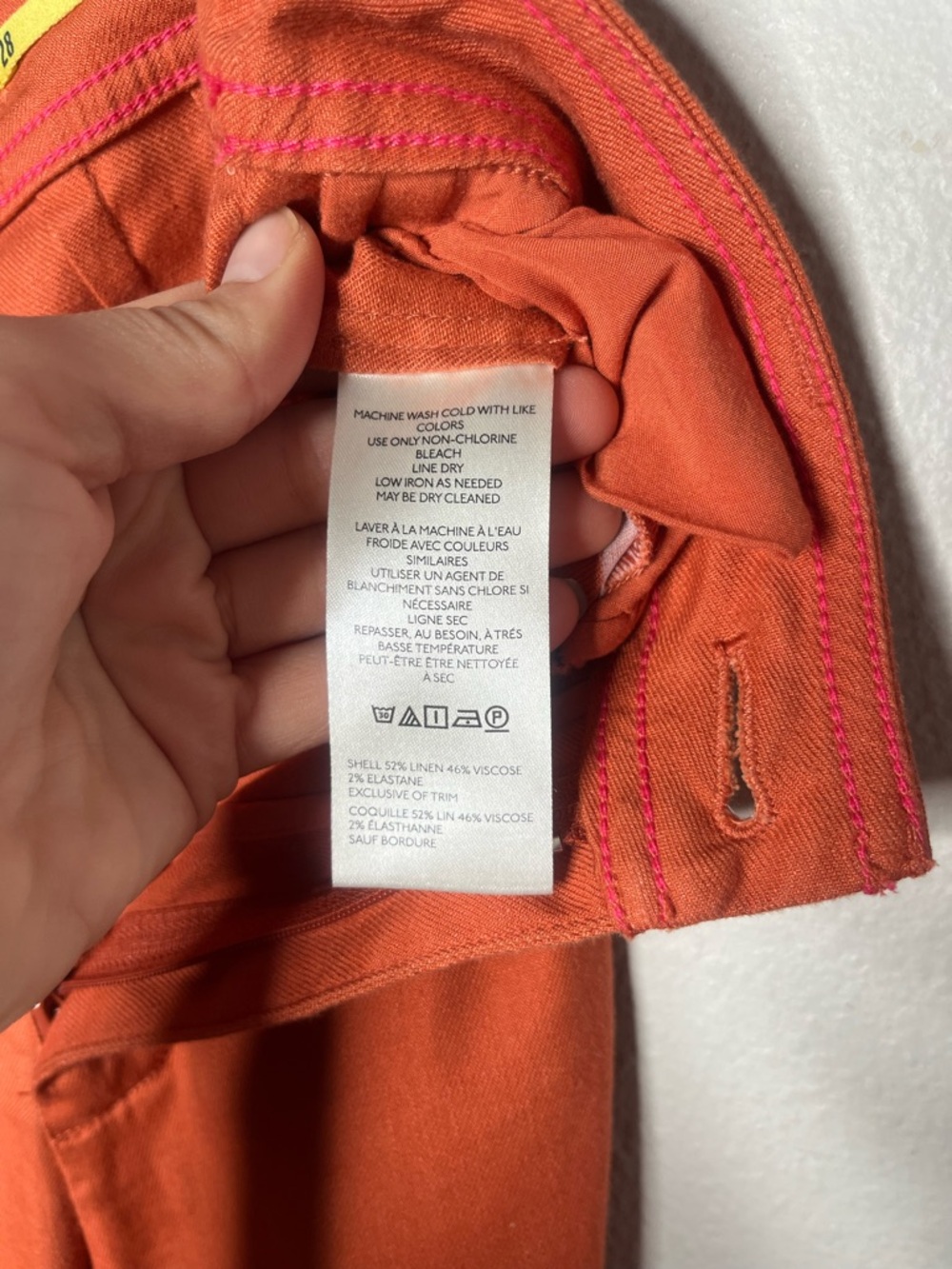 Maeve Anthropologie Wide-Leg Ettie Colette orange/terracotta Pants 28 M 6 8 - Picture 11 of 13